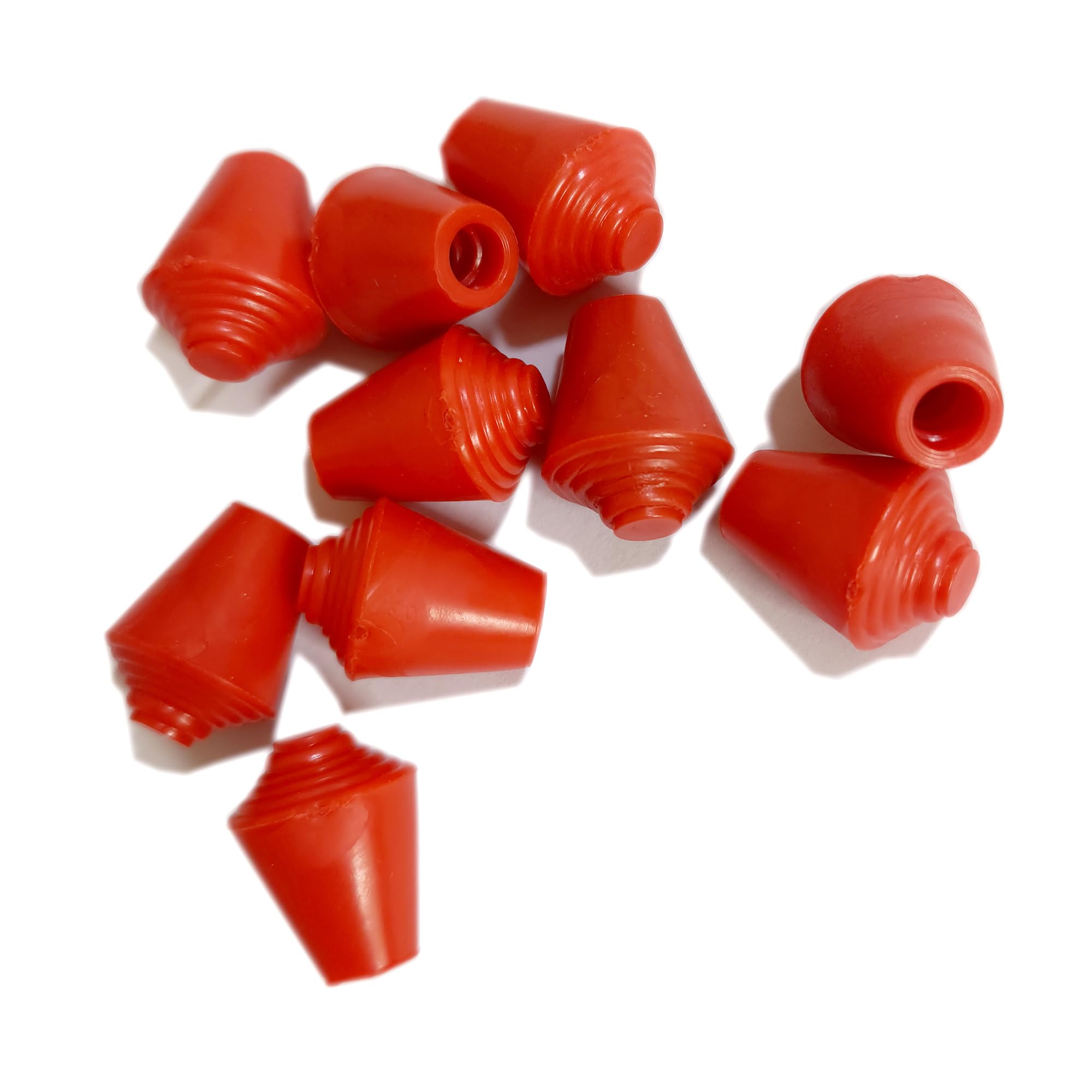 LEONARK Fencing Practice Sword Tips Foil/Epee Rubber Replacement Tips (for Practice Blades only) - Pack of 10 (10 Red Epee Tips)