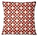 S4Sassy Dekoracyjne poduszki geometryczny nadruk poszewka na poduszkę kasztanowa indiańska poszewka na poduszkę 56 x 56 cm