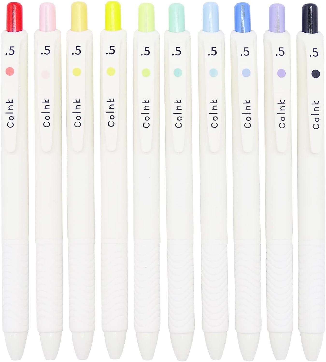 COLNK Color Gel Pens Fine Point 0.5mm for Jouranling