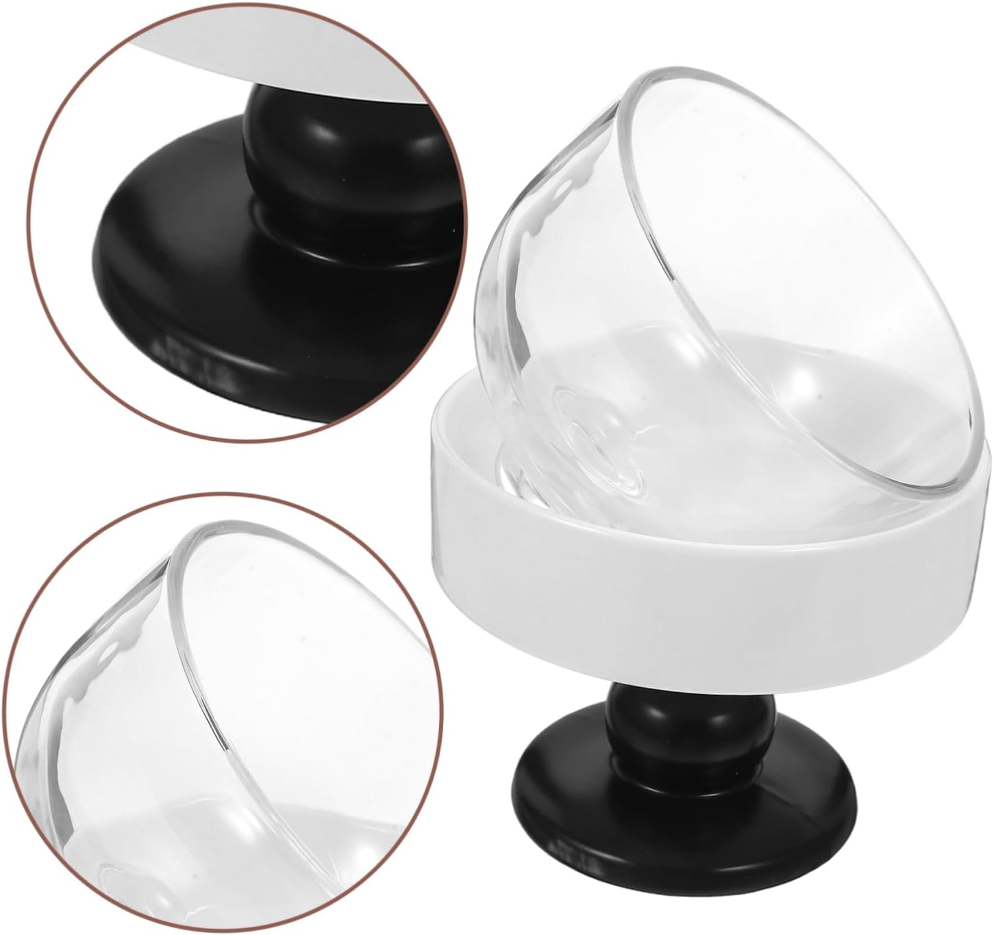 Ceramic Dessert Bowl Cake Holder Lid Ice Cream Bowls Serving Platter Offering Cake Container Footed Round Tray Small Candy Fruit Plate Creative Fruit Plate Decorative Ceramic Iced