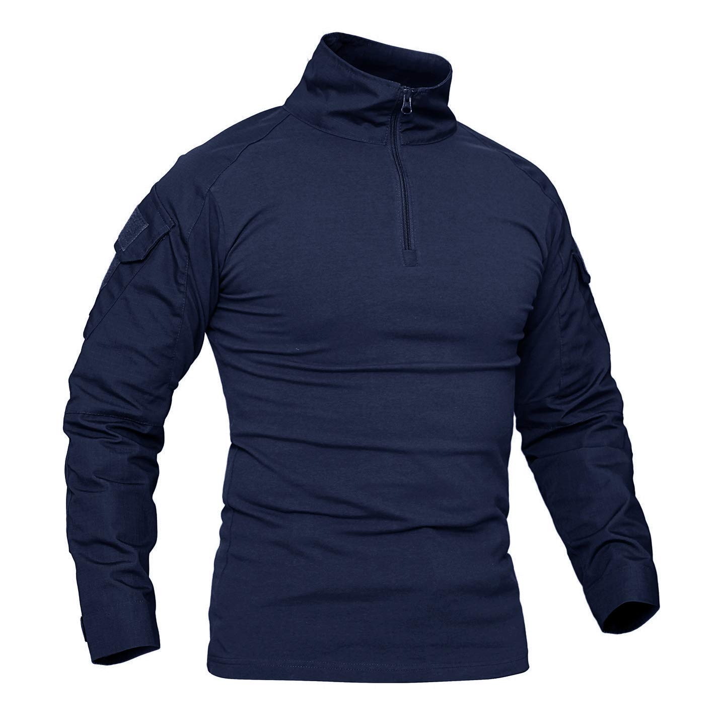 KEFITEVD Camicia Tattica da Uomo Camicia Esercito Manica Lunga Slim Fit Camicia da Combattimento Airsoft Camicia Mimetica Flecktarn Paintball Outdoor