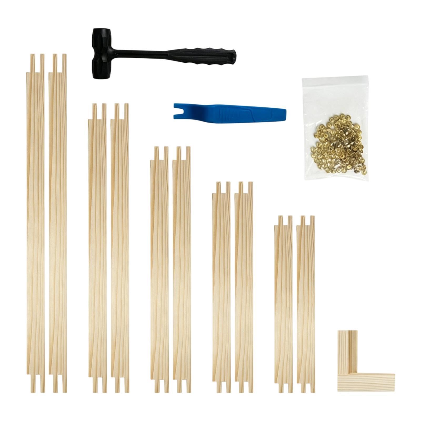 Barra tensora para bordado de 5 piezas en kit de madera de bastidor para pintura textil