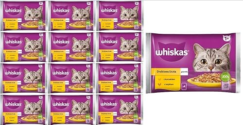 Produktbild von WHISKAS Adult Nassfutter für Katzen mit Huhn und Truthahn in Gelee - 52 x 85 g