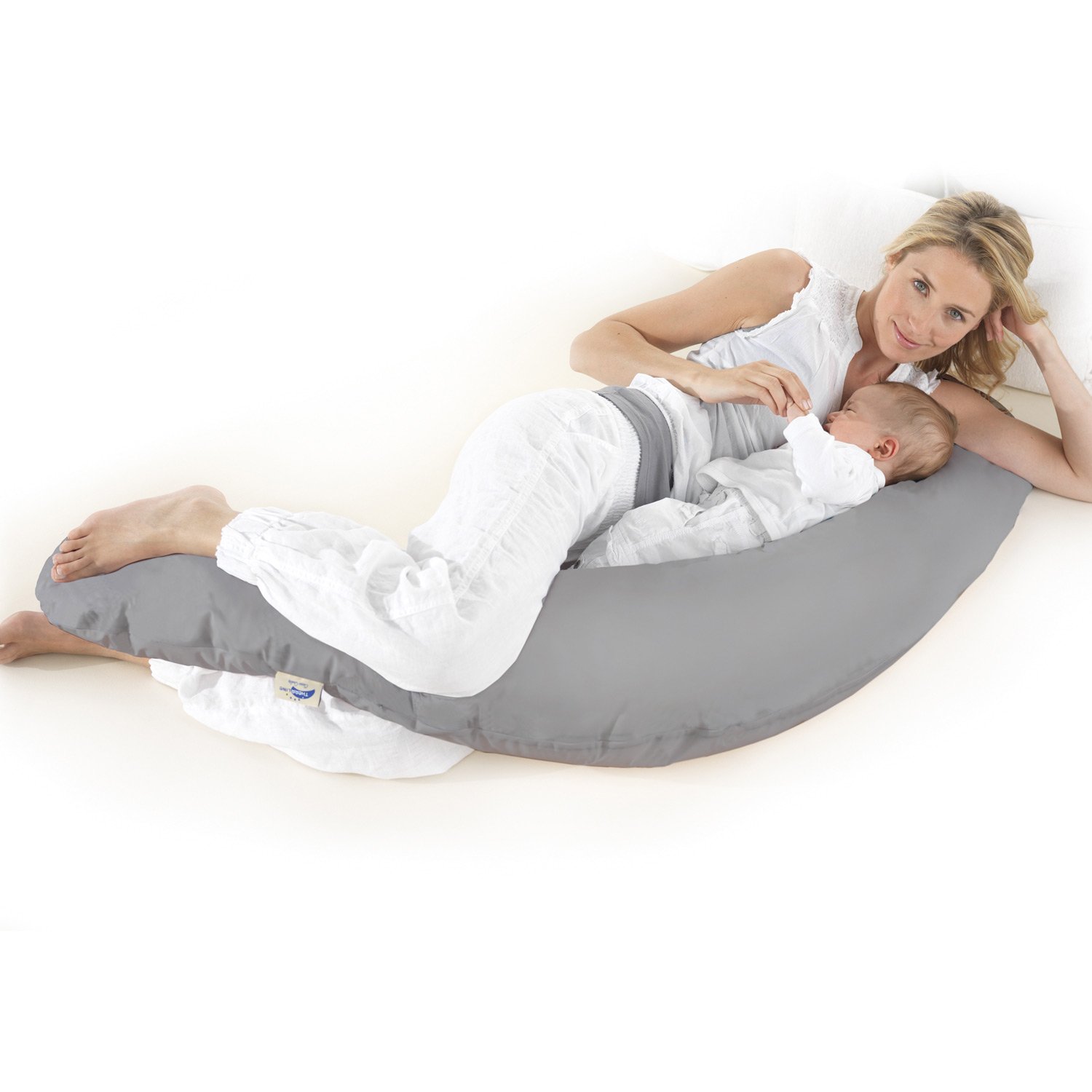 Theraline Stillkissen mit Stillkissen 190 cm, Mikroperlen-Füllung –), grün