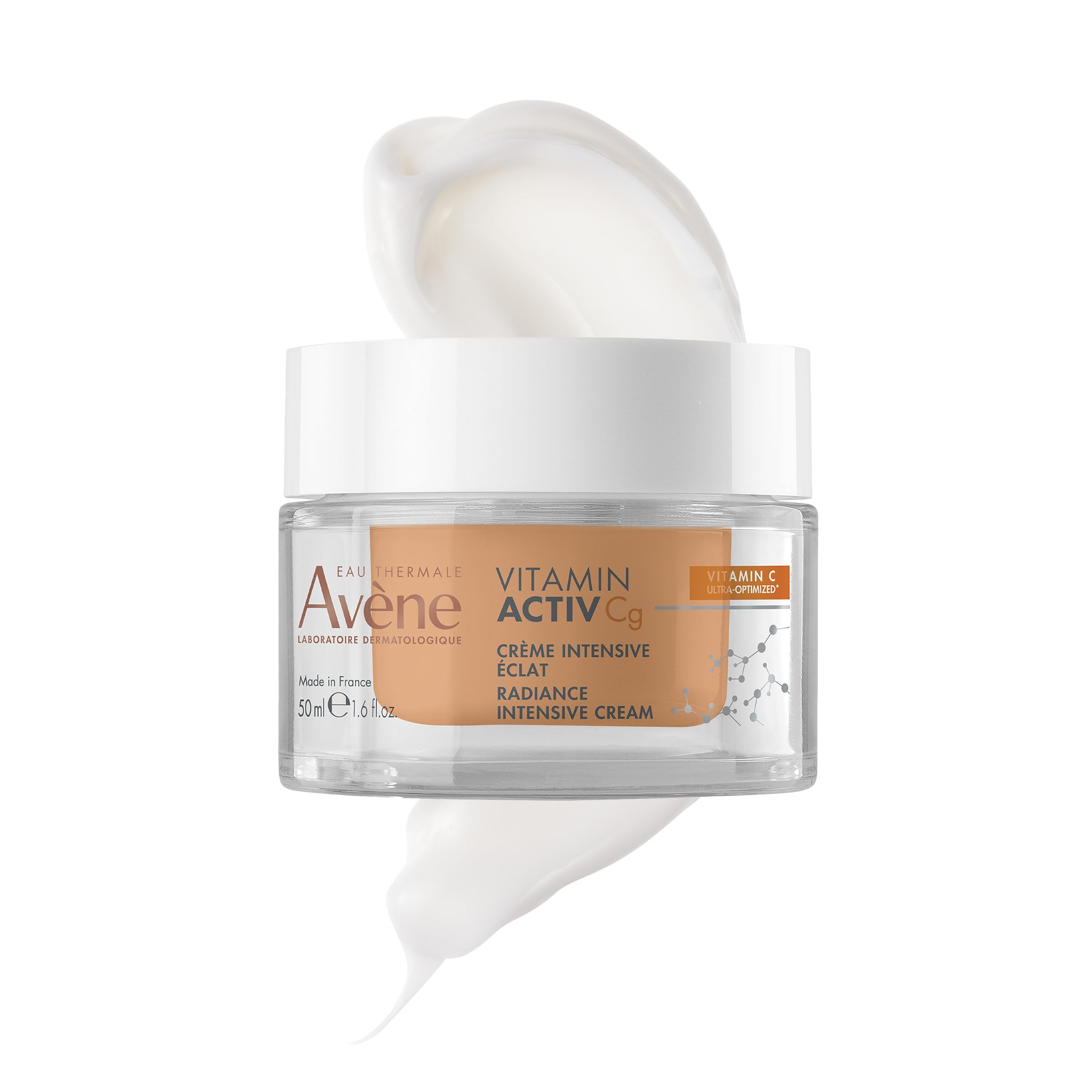 AVÈNE Vitamin Activ Cg - Crema Intensiva Illuminante Antietà Viso - 50 ml | Crema giorno - Vitamina Cg, Niacinamide, Acido Ialuronico - Leviga le rughe, uniforma e illumina l'incarnato