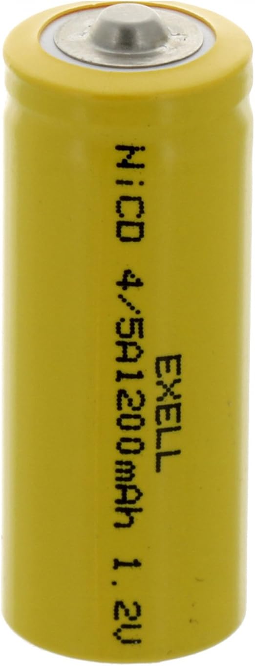 Exell 4/5A 1.2V 1200mAh NiCD Button Top Rechargeable Battery for high Power Static Applications (Telecoms, UPS and Smart Grid), Electric mopeds, Meters, radios, RC Devices, Electric Tools