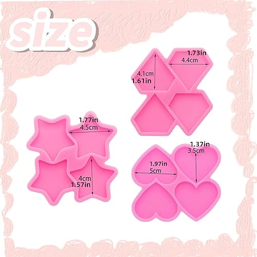 Miniatura 10 de Heartbeat - Molde de resina de silicona con forma de latido de corazón de 2 cavidades, molde de carrete de insignia, molde de resina para exposición