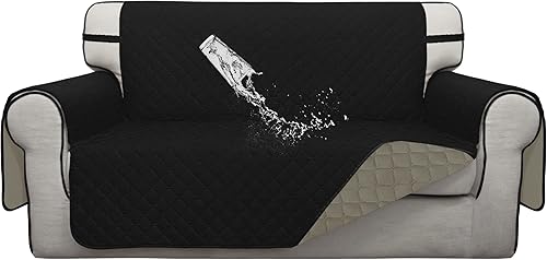 Miniatura 74 de ISSUNTEX - Fundas de sofá de doble protección 100% impermeables para sala de estar, fundas reversibles para sofá de 3 cojines, protector de muebles