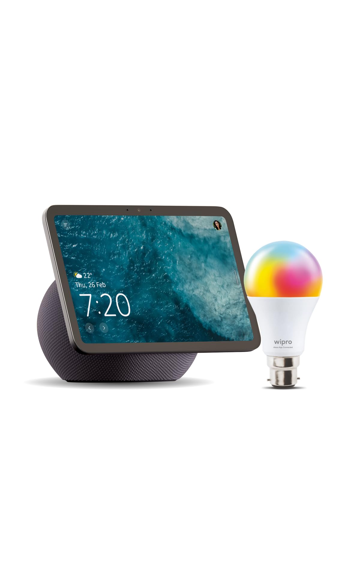 Amazon Echo Show 8 (newest model), vibrant 8.7" HD display with spatial audio & Alexa, new sleek design, Graphite, combo with wipro 9W smart bulb-image-23