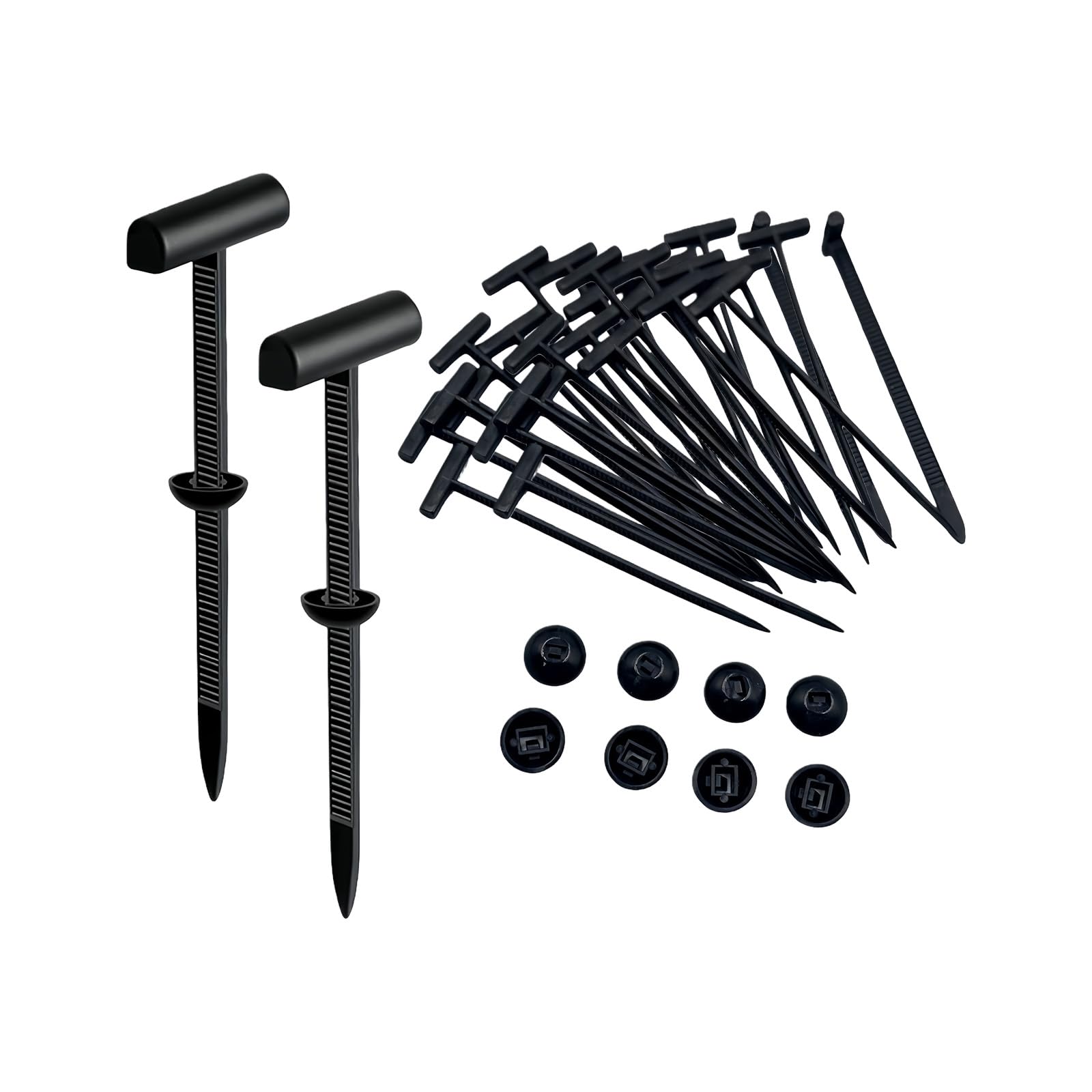 Tuygn Black Multipurpose Nylon Cable Tie Buckle, Heavy Duty Locking Nylon Zip Ties Holder, Reusable Tie Buckle For Car Maintenance & Wire Management