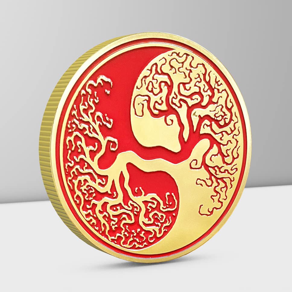 Amazon.co.jp: 陰陽の木 太極拳 チャート メタルコイン 8つのダイアグラム チャート シルバーコイン キーチェーン ギフト  クリエイティブ クラフト オーナメント : ホビー