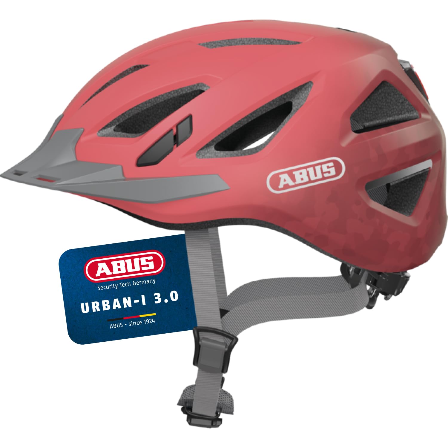 ABUS Urban-I 3.0 city helmet - bike helmet with rear light, peak and magnetic fastener - for men and women — image 1