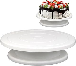 GJCrafts Plateau Tournant à Gâteau Léger Stable, Rotation à 360 ° Table d'affichage Présentoirs Gâteau, DIY Moules Gâteau pour La Décoration de Gâteaux, Outils de Cuisson Ménagers