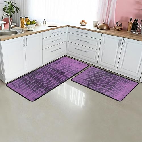 Vista 27 de Tapete de cocina acolchado con patrón de estrellas brillantes, antifatiga, juego de 2 piezas, duradero, resistente a las manchas, parte inferior