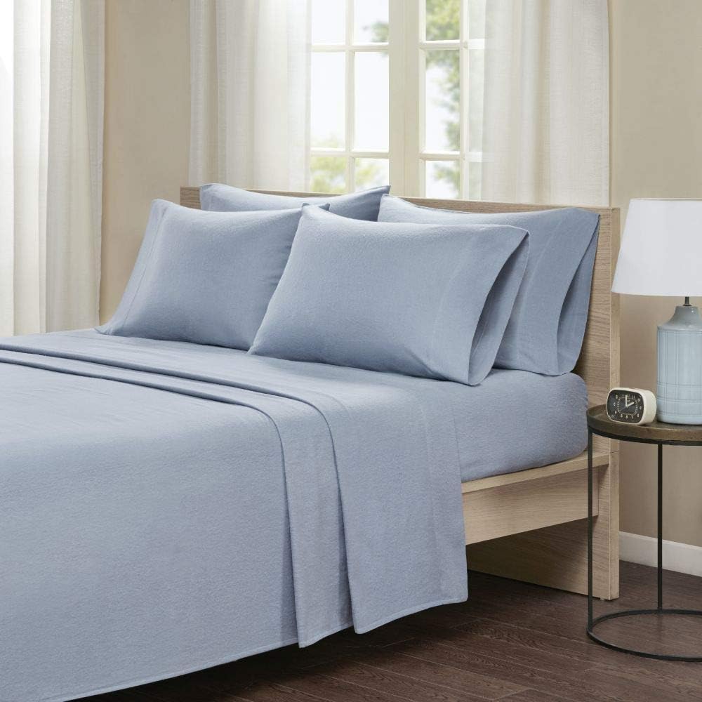 HNU 6 Piece Casual Style 100 Cotton Flannel Sheets Cal