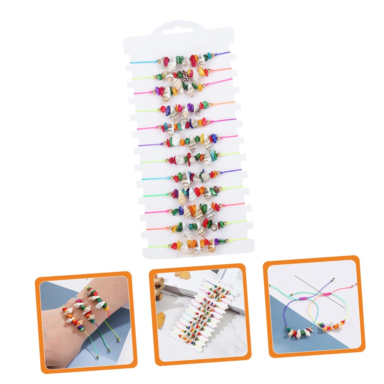 FRCOLOR Tobilleras De Naturales Para Mujer Joyería De Bohemia Y Conjunto De Tobilleras 12 Piezas X 4