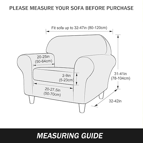 Miniatura 6 de Funda elástica para sofá, funda de terciopelo ultra suave, protector de muebles para mascotas y niños (camello, pequeño)