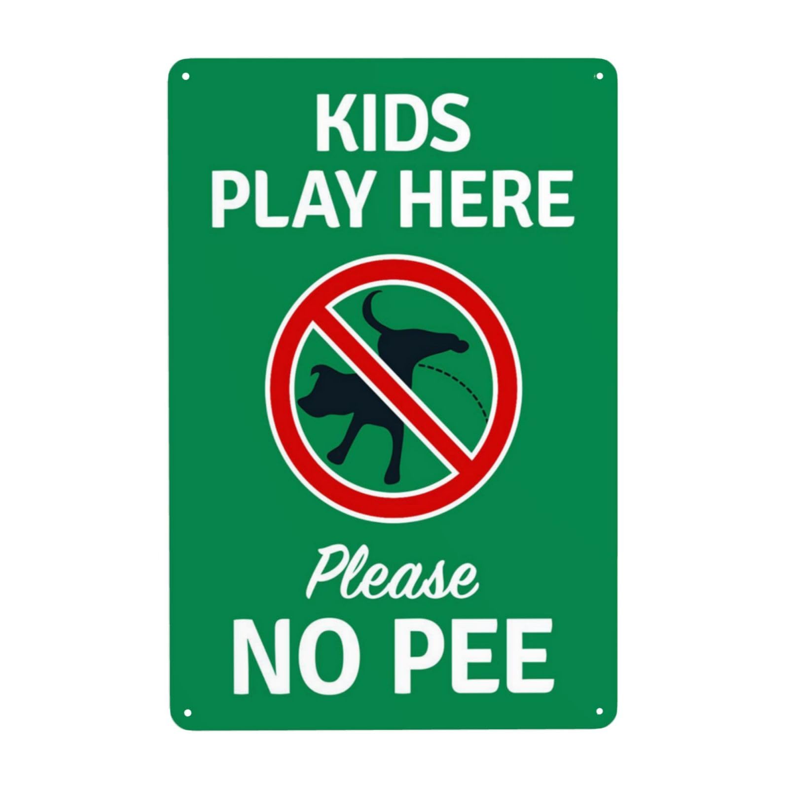 Kids Activity Area Dog Defecation Prohibition Sign, Community Public Space Protection Decor 8x12 Inch