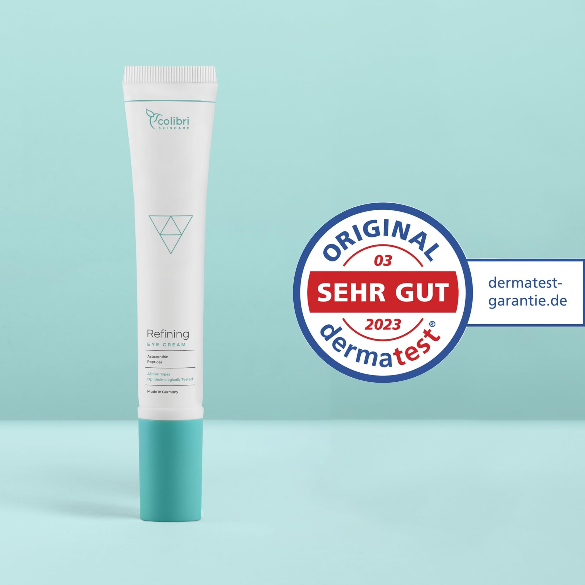colibri skincare Refining Eye Cream 20ml - Crème pour les yeux contre les rides et les cernes, aide à réduire les gonflements, pour une peau lumineuse et rebondie sous les yeux, creme contour