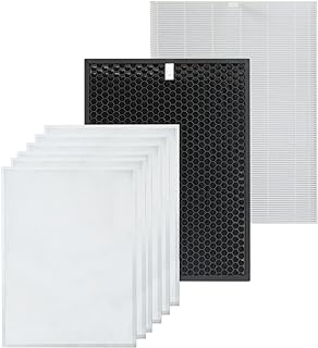 PUREBURG Replacement True HEPA Filter Set Compatible with Winix HR900 Ultimate Pet Air Purifier, Part Number1712-0093-00 /Filter T and 1712-0094-00 /Filter U,H13 3-Stage Filtration Activated carbon