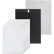 PUREBURG Replacement Filter Set Compatible with Winix HR900 Ultimate Pet Air Purifier, H13 True HEPA, Activated Carbon and 6 Pet Hair Pre Filters, 8 Piece Pack