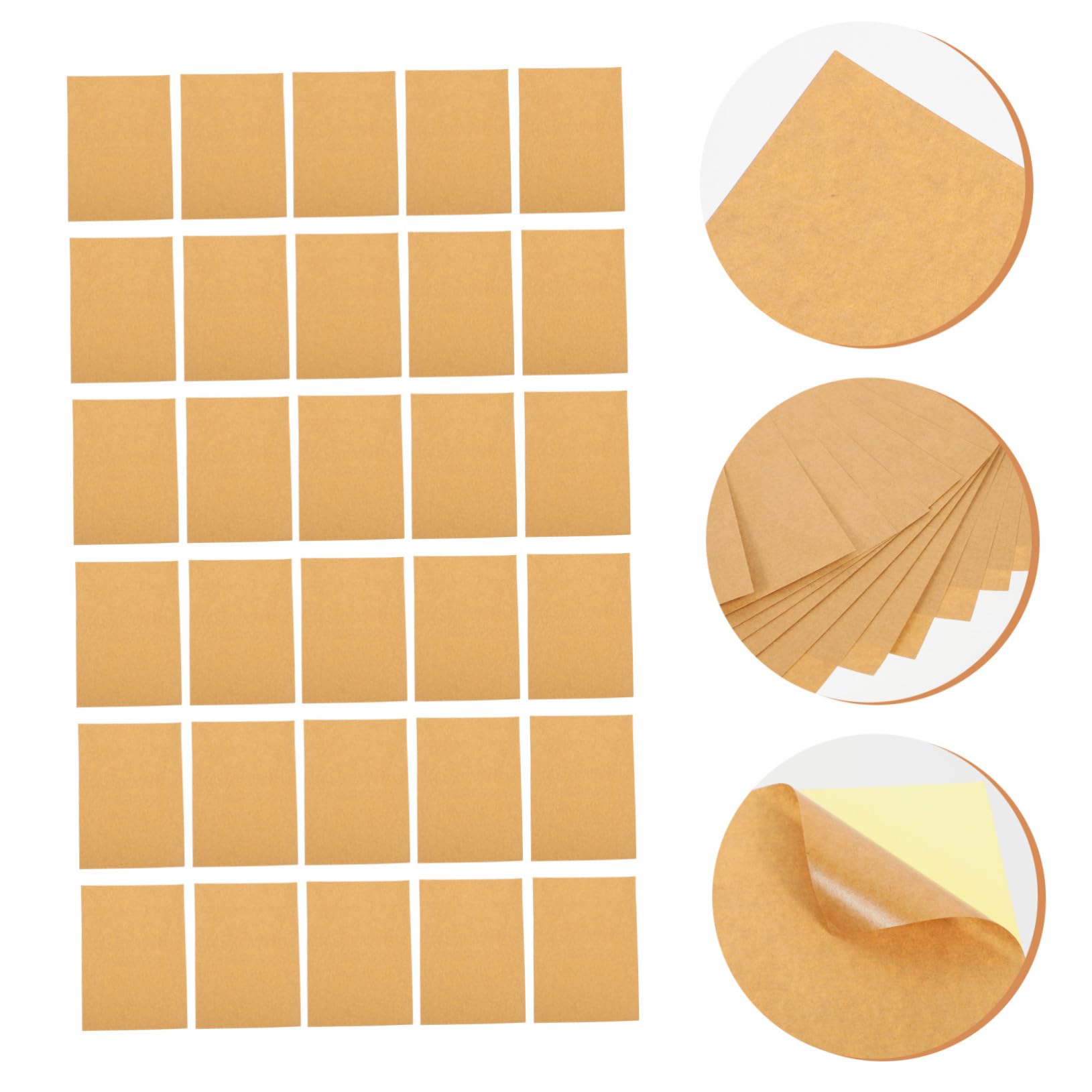 Zerodeko 100 fogli Etichette Carta Kraft Carta Sticker Spessa per Stampante per Etichette Adatta Scuola Libri e Quaderni