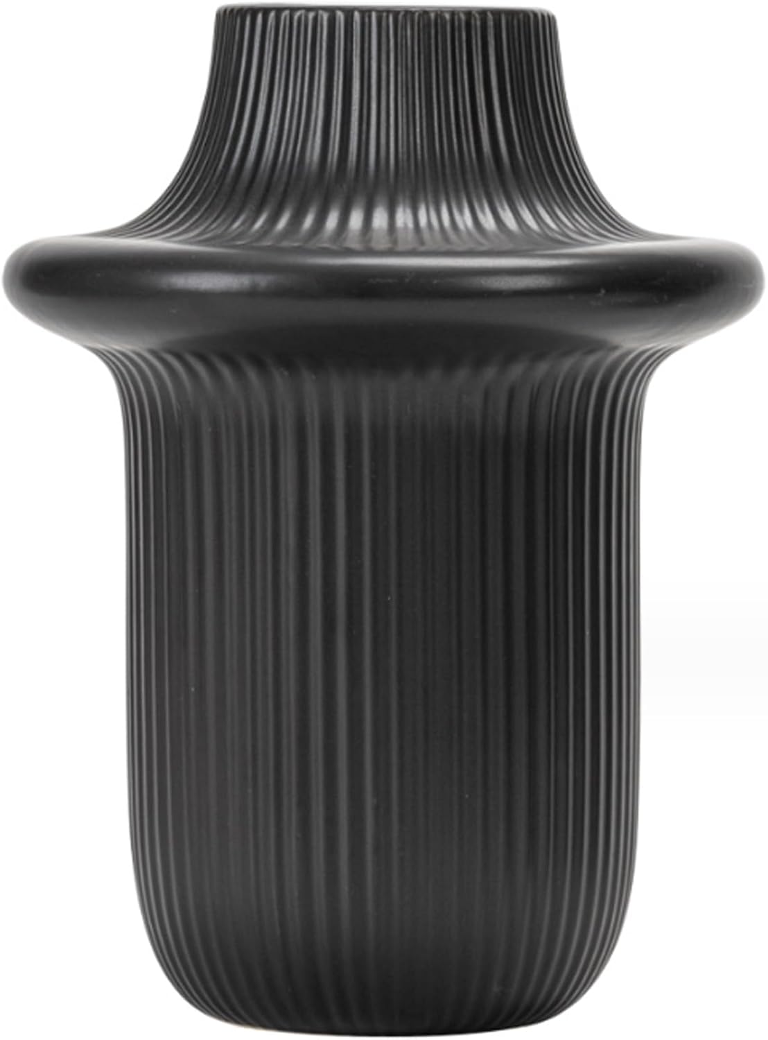 Vase Tabletop Ceramic Suitable Home Decoration Small Vase,Can Be Placed In Fresh And Dried Flowers(Noir,S)