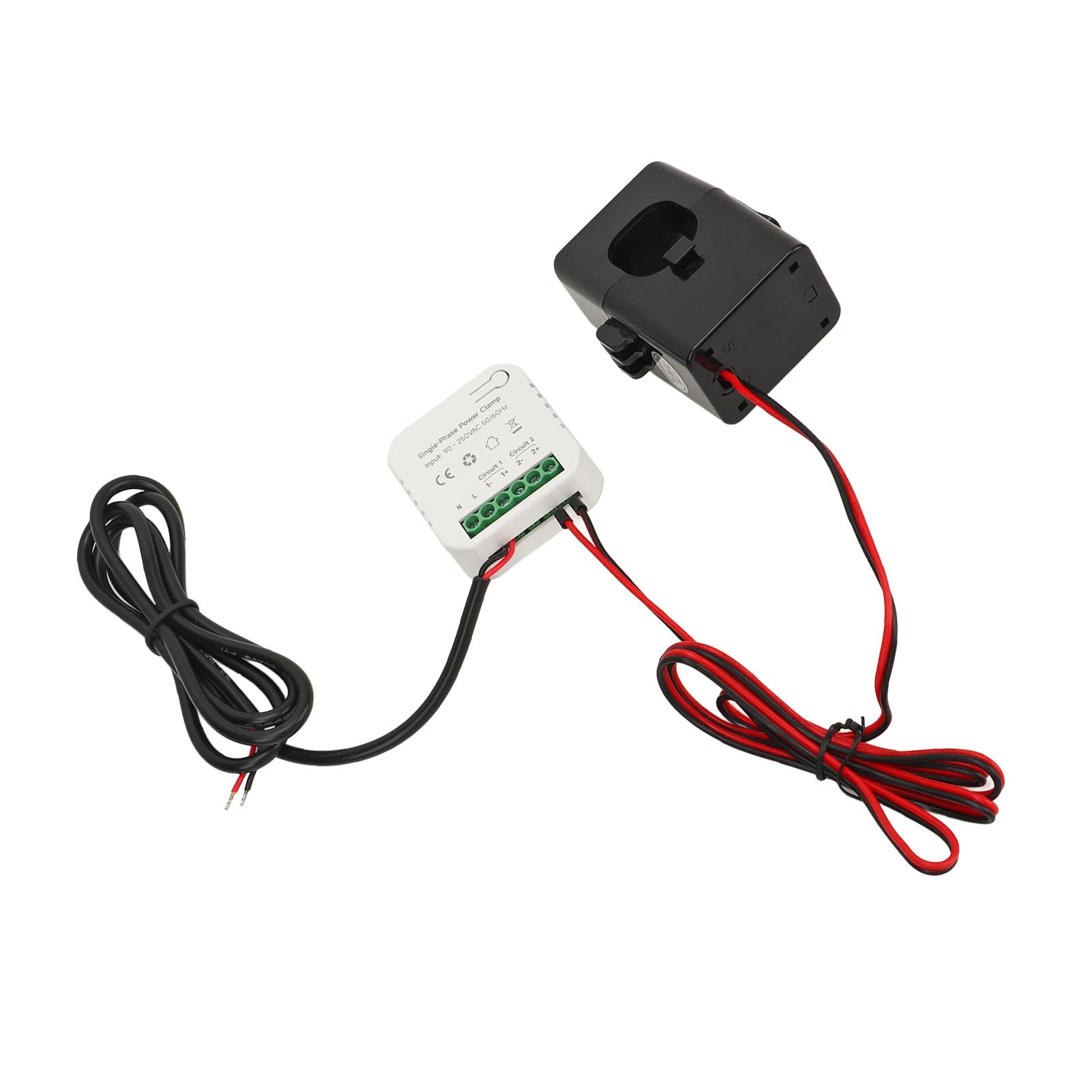 Medidor de Energía Inteligente WiFi, Monitor de Consumo de Energía en Tiempo Real con Pinza CT de 200A, AC90-250V
