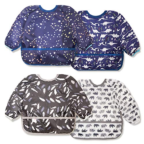 Long Sleeve Bibs For Babies Baby Bibs For Eating Smock Plastic Bibs Baby Bibs Weaning Bib Smock Bibs For Babies Baberos Para Bebe NiÃ±o Baby Smock For Eating Baby Apron For Eating