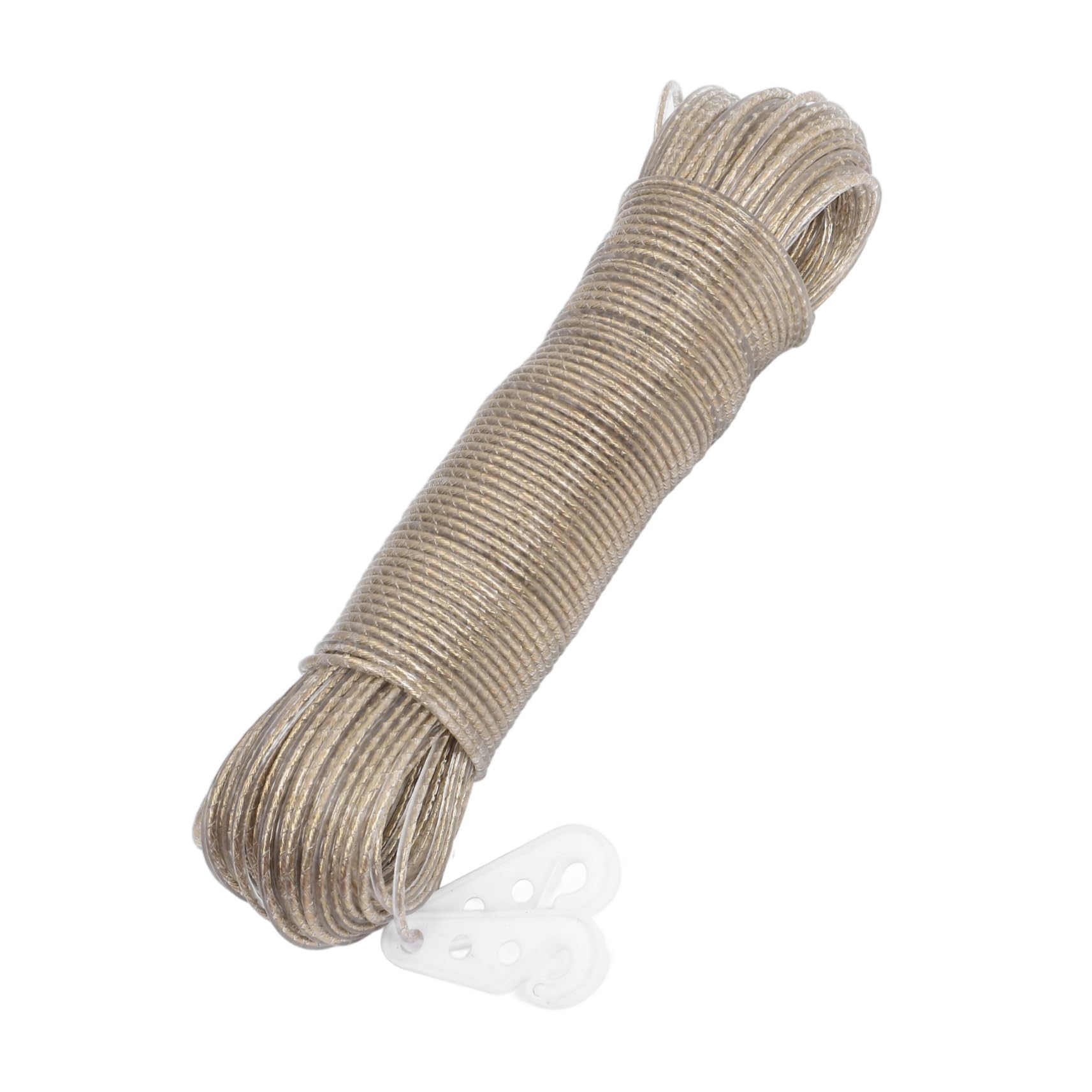 TOPBATHY 3st Robustes Wäscheseil Mit Stahlkern Camping-wäscheleine Seil Für Die Wäscheleine Winddichtes Wäscheseil Zum Trocknen Strapazierfähige Wäscheleine Transparent Stahldrahtpvc