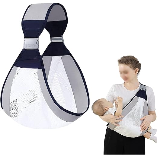 VUNIO Ergonomic Baby Sling Carrier – 3D Mesh Cotton Fabric One-Shoulder Baby Wrap for Newborn to Toddler Travel (0–36 Months)