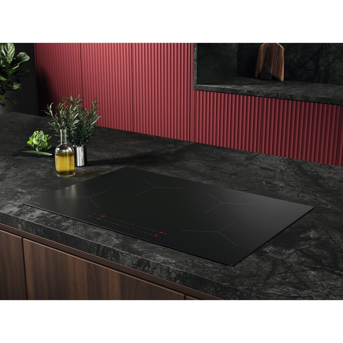 AEG Induktionskochfeld Autark 80 cm, Made in Germany, 4 Flex-Kochzonen mit kratzresistenter SaphirMattSE-Oberfläche, Powerfunktion für schnelleres Kochen, Timer, Touch-Bedienung, Rahmenlos, TO84IA0FIT