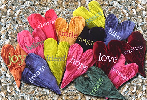 Almohada Sachet Corazón 6" Terciopelo Bordado miniatura 3