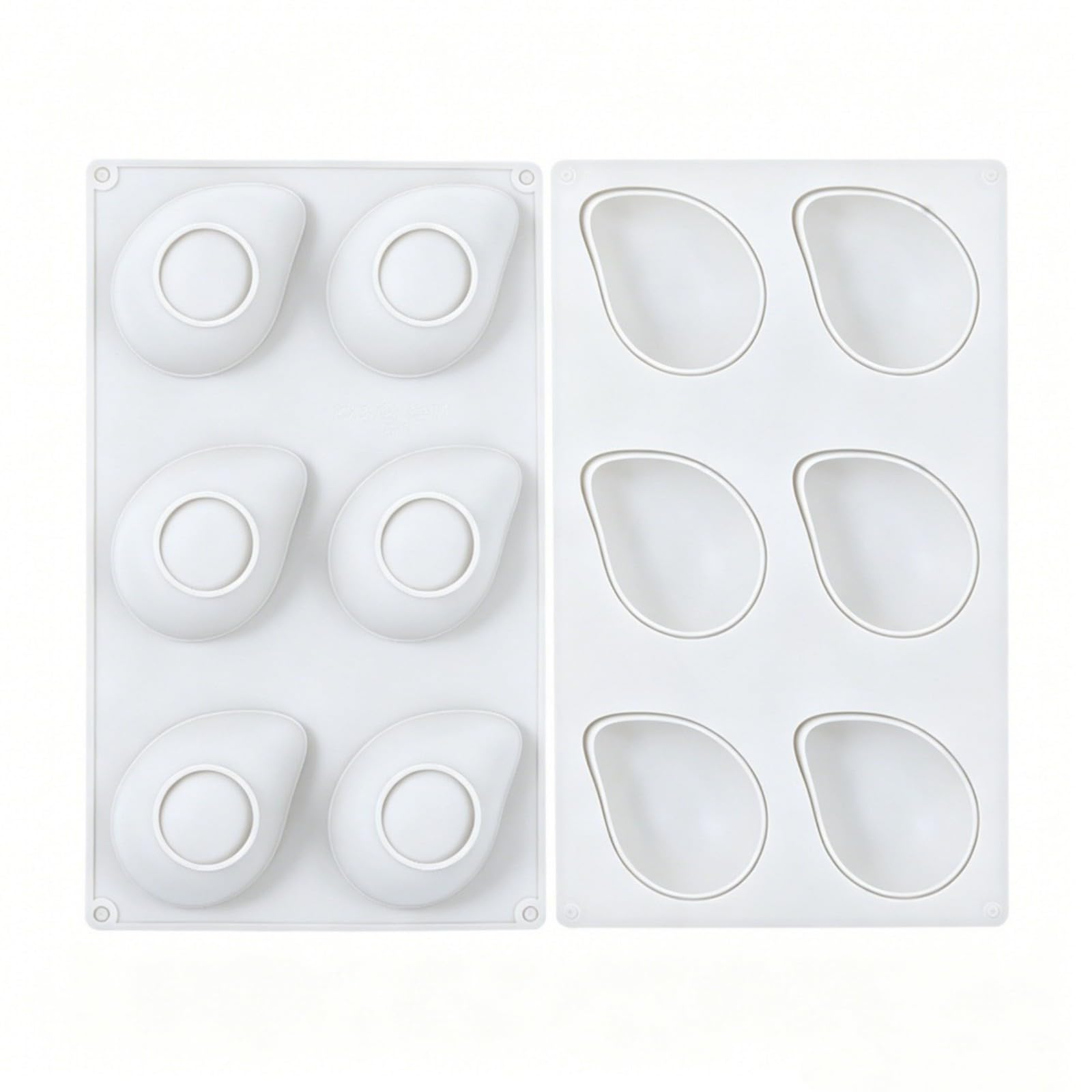 COOLHOOD 6 Cavities Fruit Silicone Cake Mold Multipurpose Silicone Baking Pan for Mousses Cakes Desserts Jelly Chocolate Baking Small Cake Molds Set