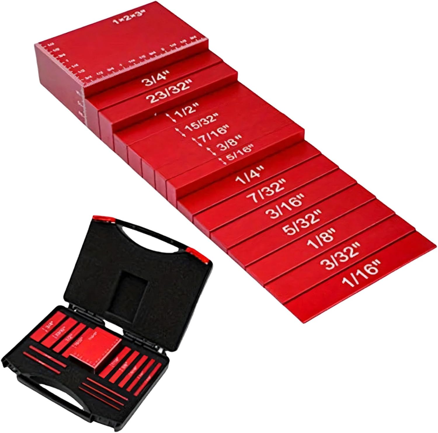 Accuracy Anodized Aluminum Router and Table Setup Gauges in 15 Different Sizes for Woodworking Projects Anodized Aluminum Spacer Blocks