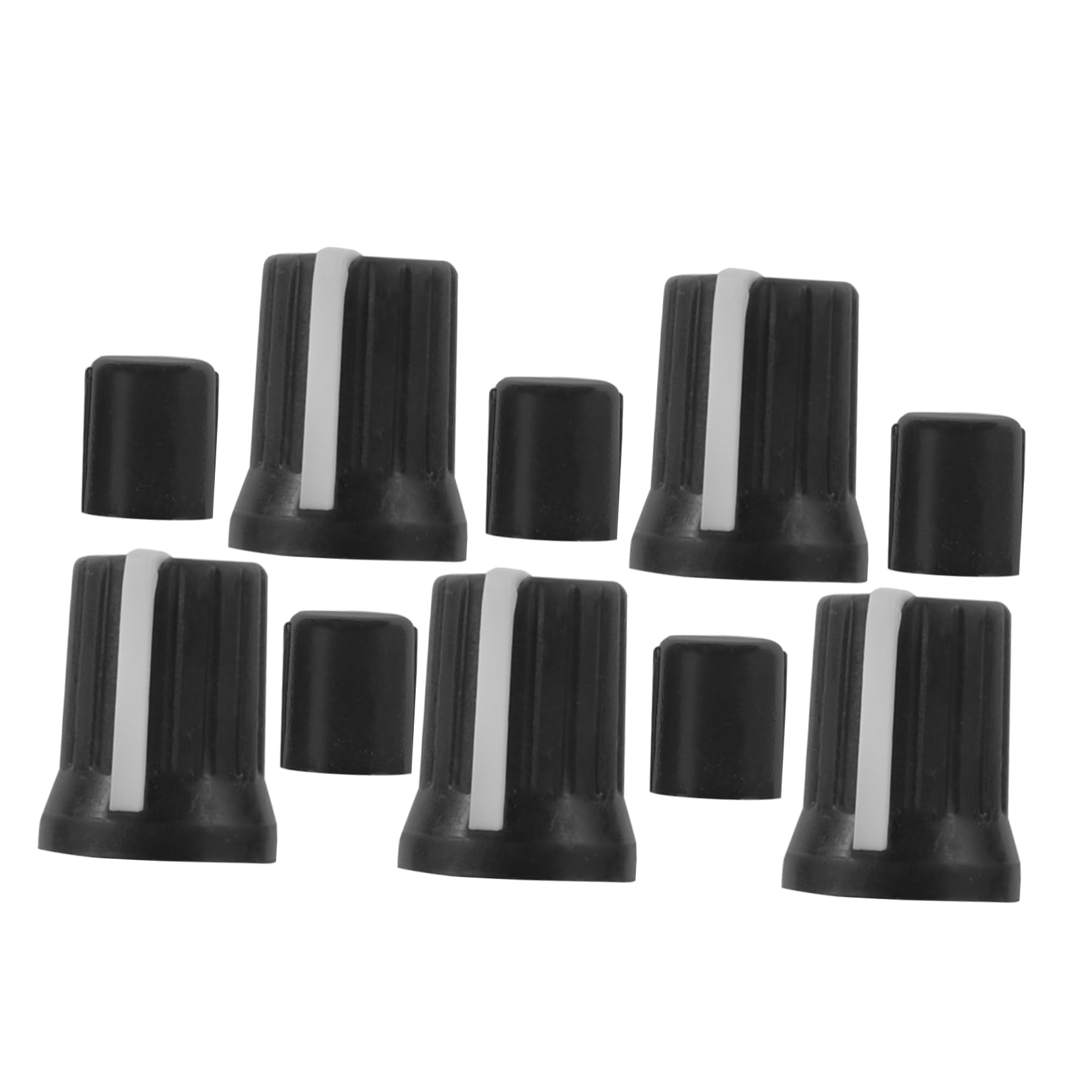 FAVOMOTO 5pcs Potentiometer Volume Knobs Sturdy Material Replacement for Old/damaged Volume Tone Control Caps