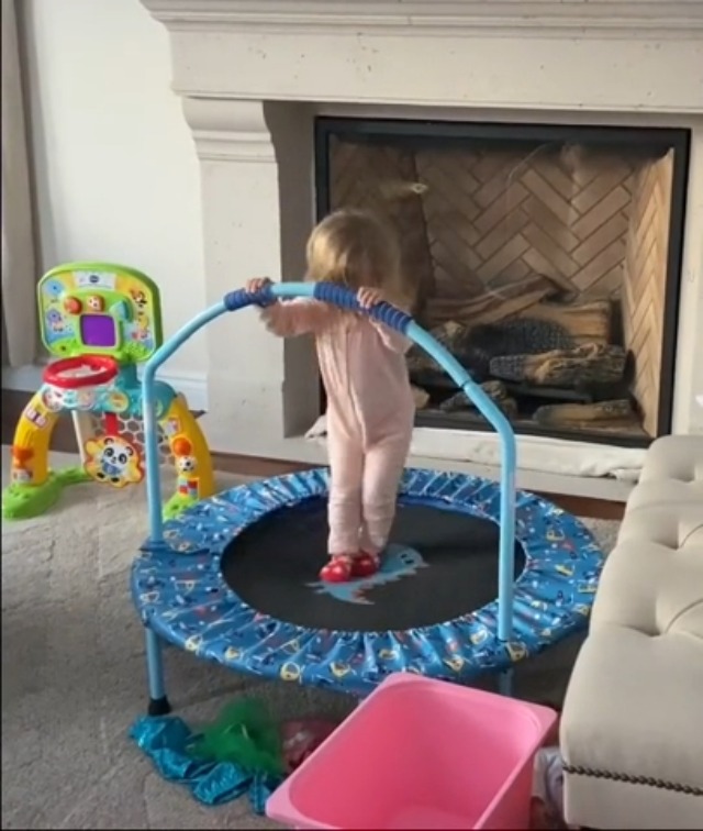 Trampolino Per Bambini Ø96cm Con Manico - Pieghevole Per Interno Ed Esterno | Sicuro - Foto 6