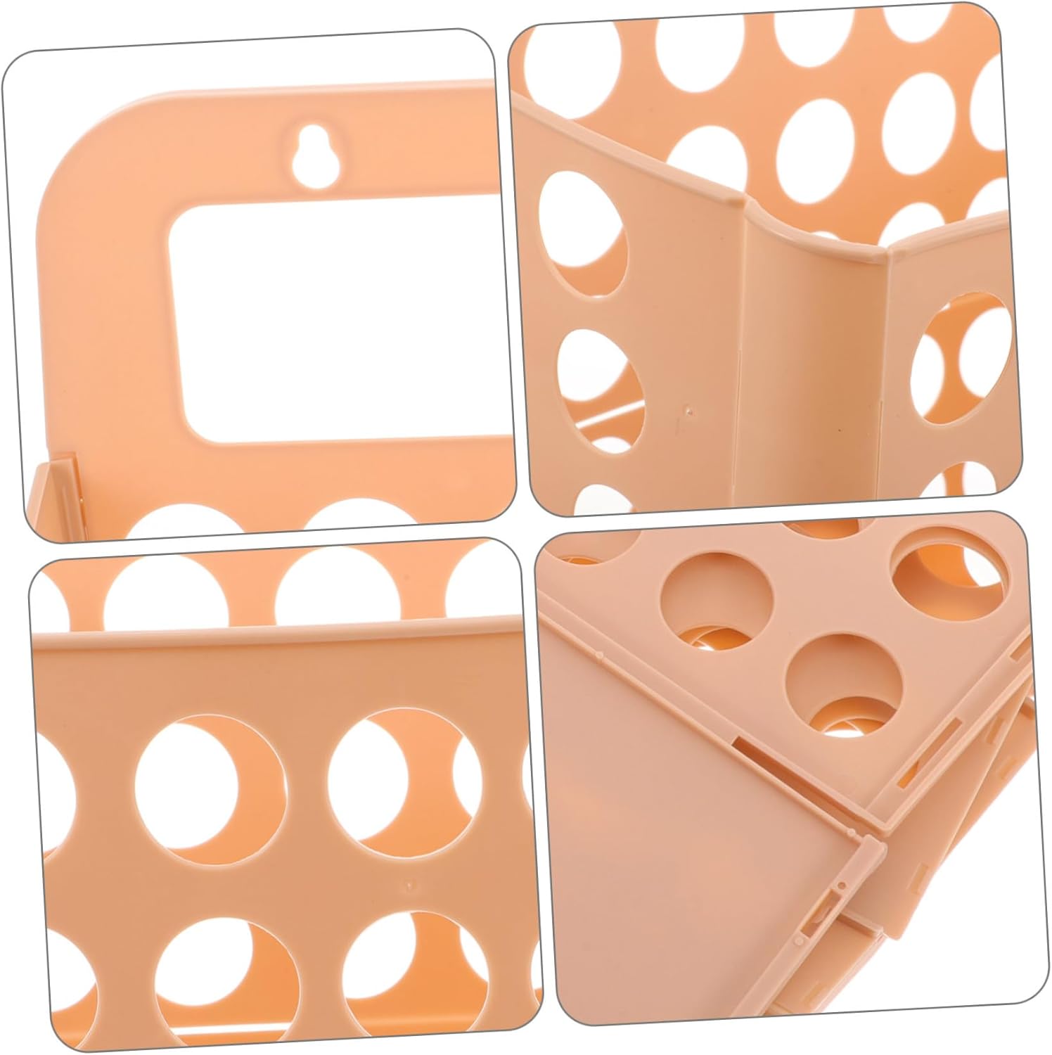 BESTYASH 2PCS Foldable Laundry Storage Basket Plastic Dirty Clothes Hamper for Home Use Space-saving No Punching Design Random Color Multipurpose Storage for Clothing and Random Color