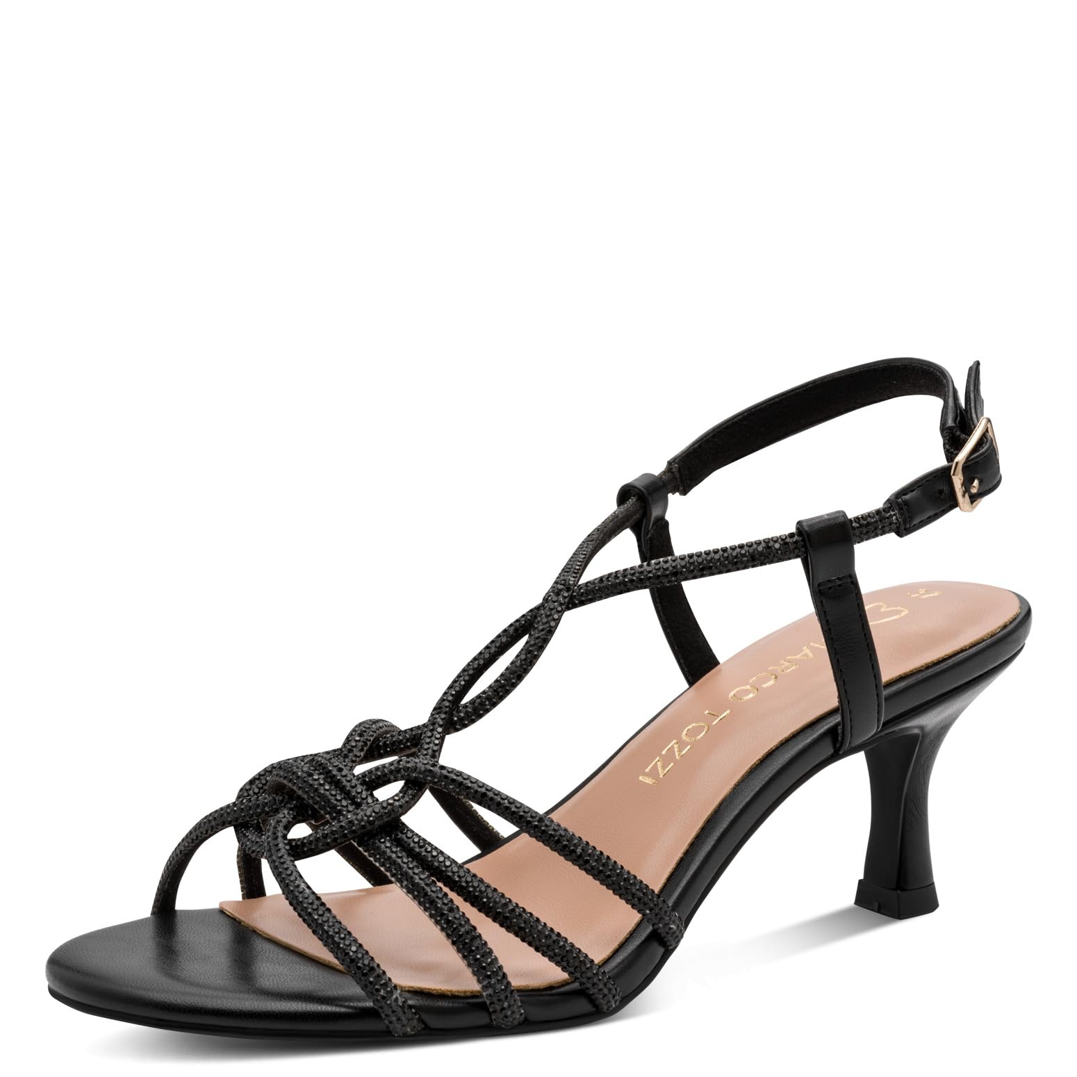 MARCO TOZZI Women's Sandal soft Feel Me Footbed Vegan soft Lining Trendy, black (BLACK), 8.5 UK