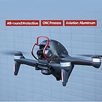 Vista 8 de FPV Drone Gimbal Bumper para DJI FPV Drone PTZ Protect Bar Cámara de aleación de aluminio Anti-colisión (rojo)