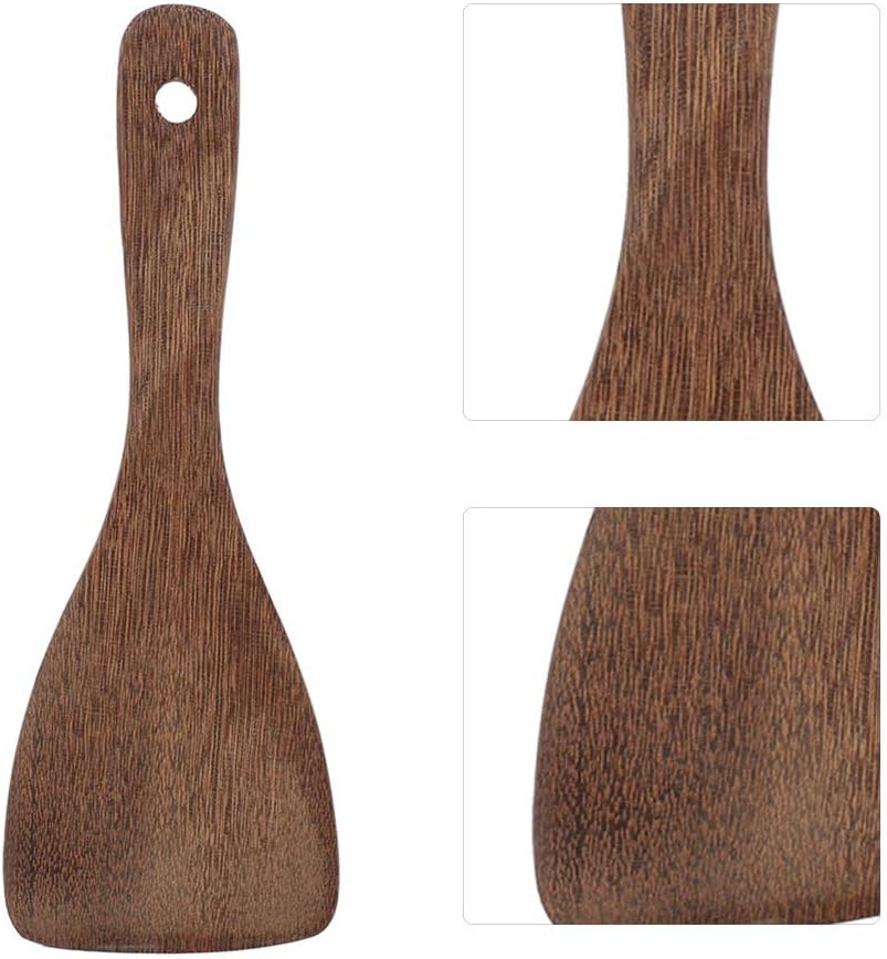 Flat Wooden Spatula for Cooking, Wide Wood Spatula, Portable Wood Turner, Fried Rice Turner Utensils, Kitchen Cooking Tool for Steak Frying and Flipping, 8.66 x 2.95in - Image 3