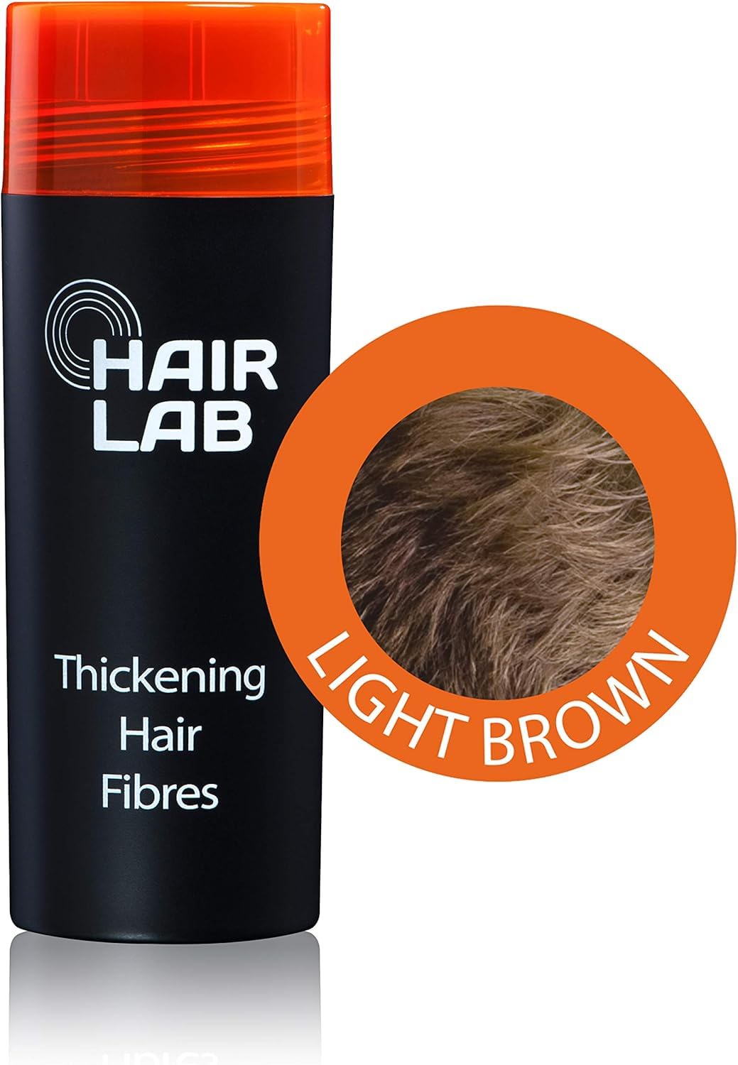 HairLab 100% Organic Hair-Thickening Keratin Fibres for Concealing Hair Loss and Thinning Hair - 15g Light Brown