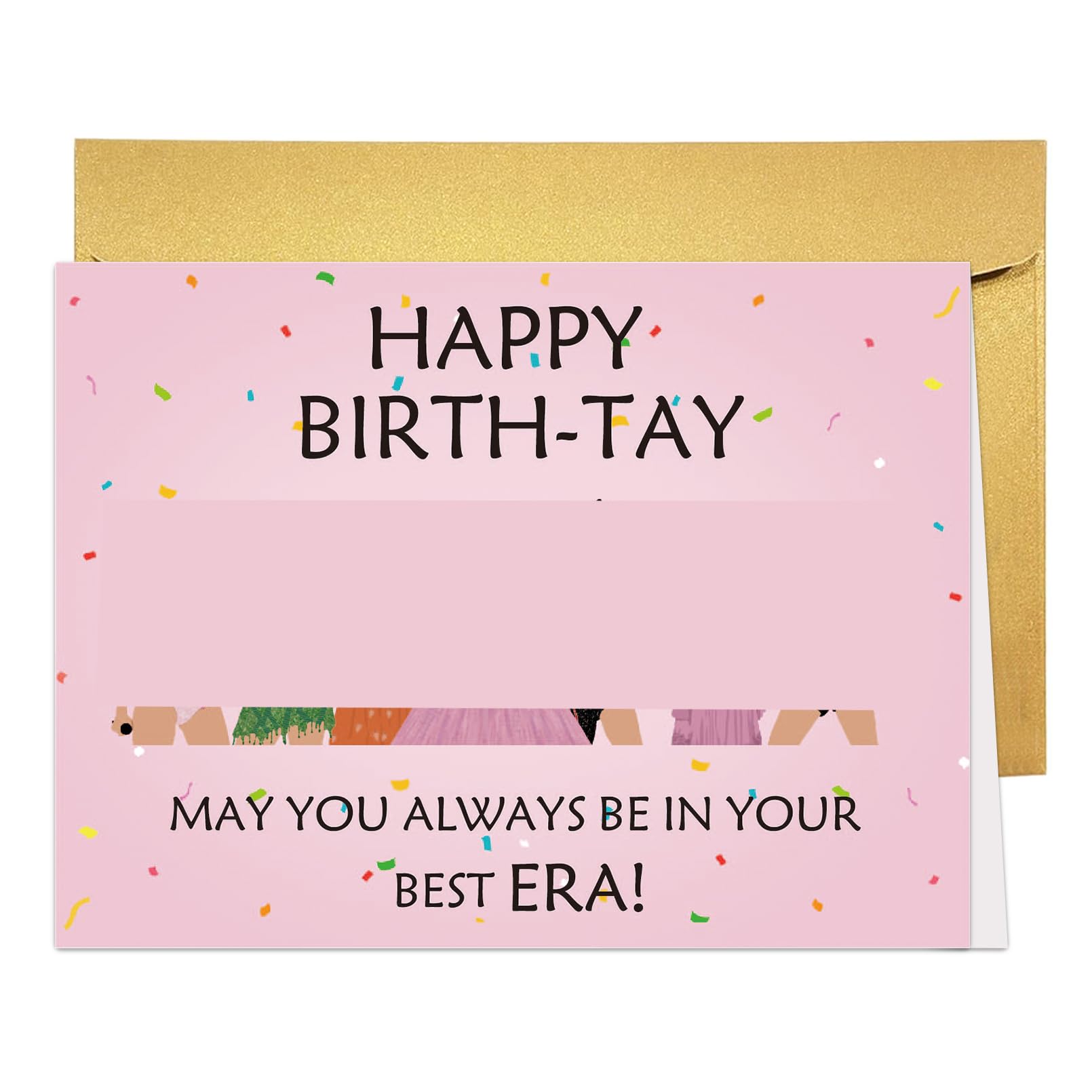 Popular Singer Inspired Birthday Card for Fans - Pink Happy Birth-Tay Greeting Card with Envolope - Pop Culture Music Gift Merch for Music Lover - Sweet Birthday Party Decorations for Women Girls