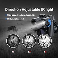 Vista 7 de PARD NV007SPLRF - Monóculo de visión nocturna, gafas de visión nocturna con telémetro, alcance de clip para observación nocturna u obervación, rango