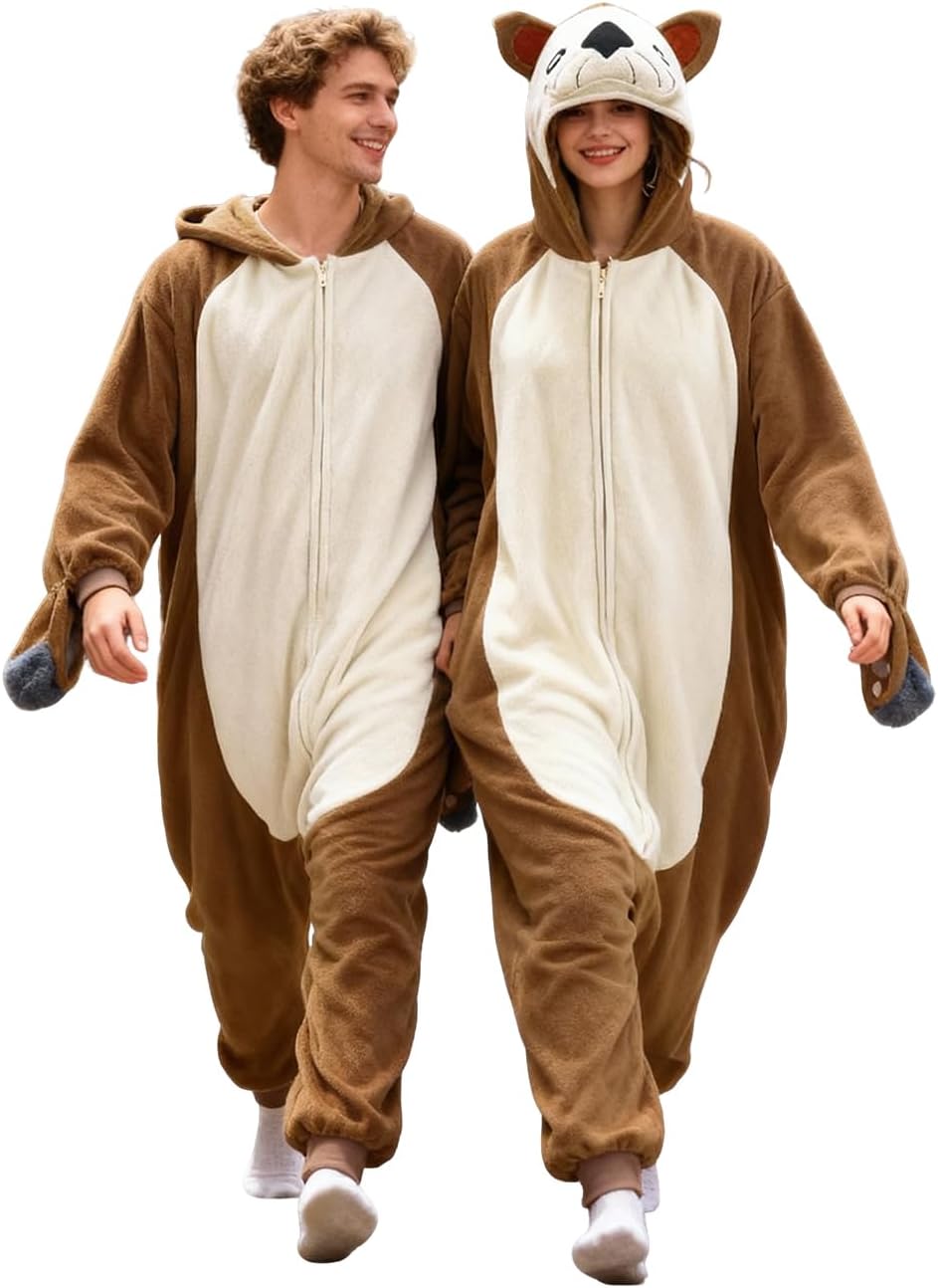 vavalad Adult Sea Otter Onesie Pajamas Halloween Christmas Costume Women Men
