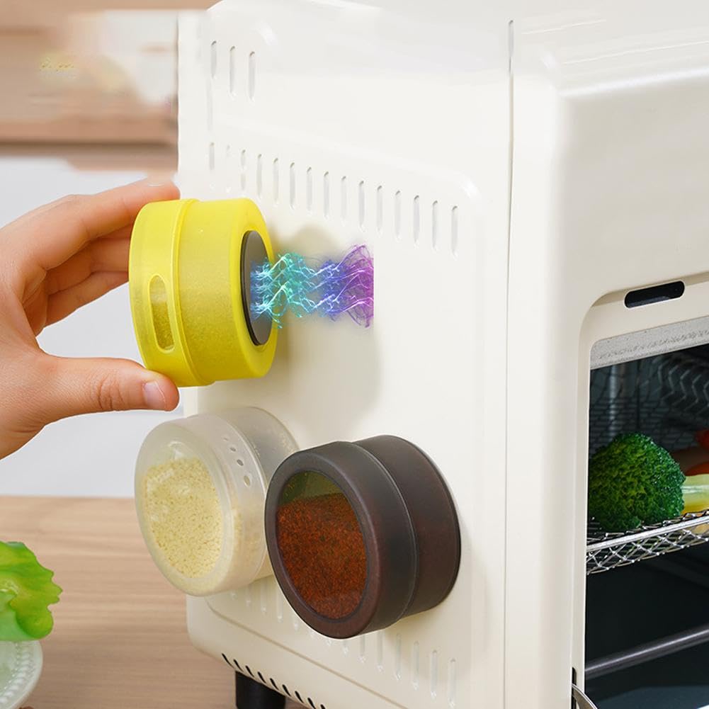Warmhm 8-teiliges Magnetisches Gewürzset - Drehbare Gewürzdosen Für Kühlschrank