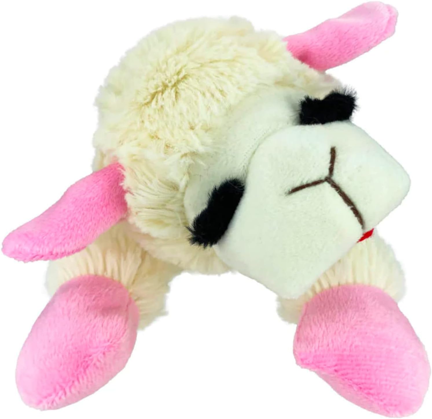 Pet Supplies Multi Pet 48548457 Lamb Chop Dog Toy w/Pink Ribbon, 10