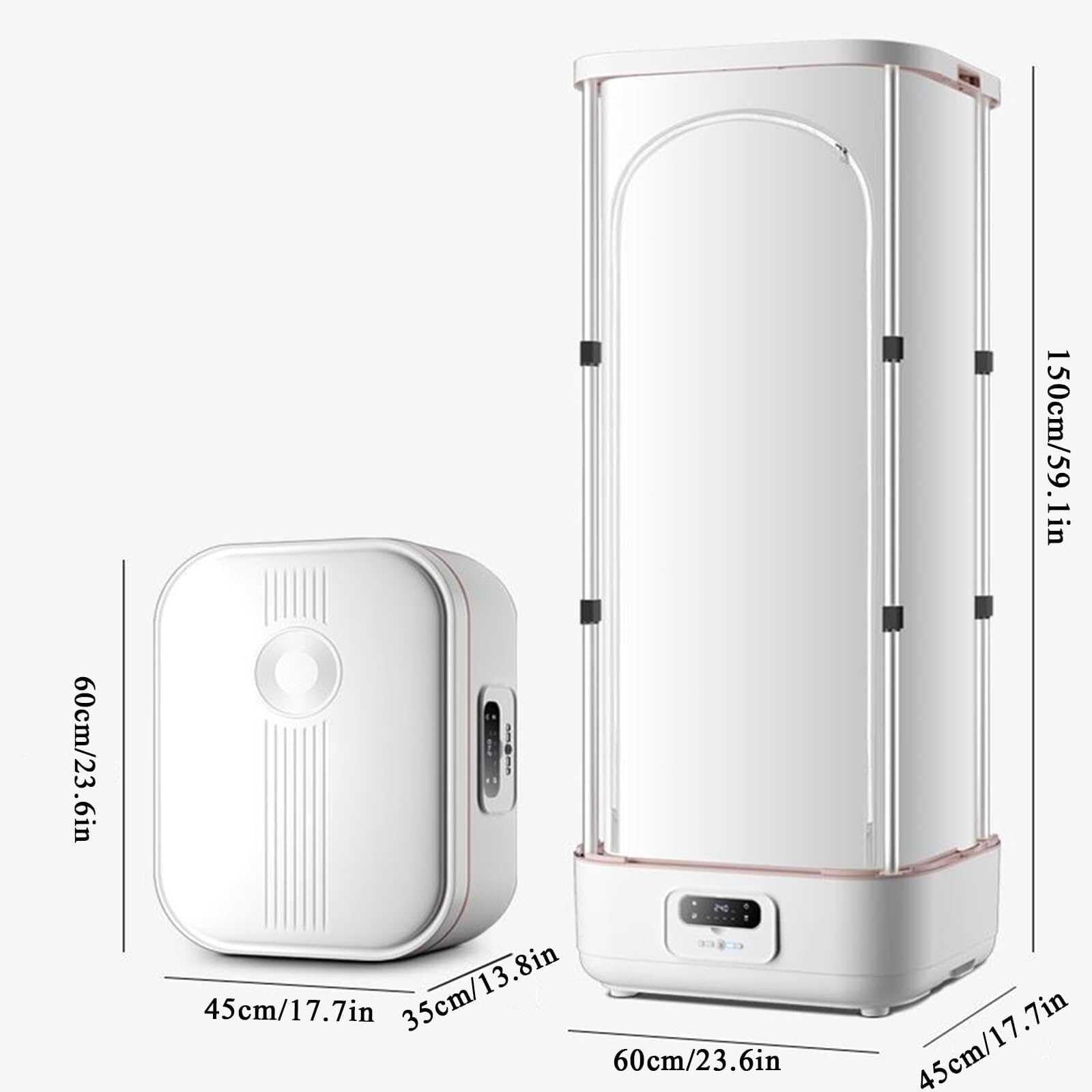Ferro da Stiro Verticale Wireless Automatico Pieghevole per Indumenti appesi con Clip Antipiega, per Vestiti e Tessuti, Cura con Un Solo Tasto, Vapore ad Asciugatura Rapida(