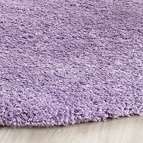 Image of CD Carpet Anti Slip Shaggy Fluffy Fur Rugs and Carpet for Living Room Bedroom Kids Room Plain Circle Carpets for Home with 2 Inch Thickness (Color Royal Purple Size 4x4 Feet Round)