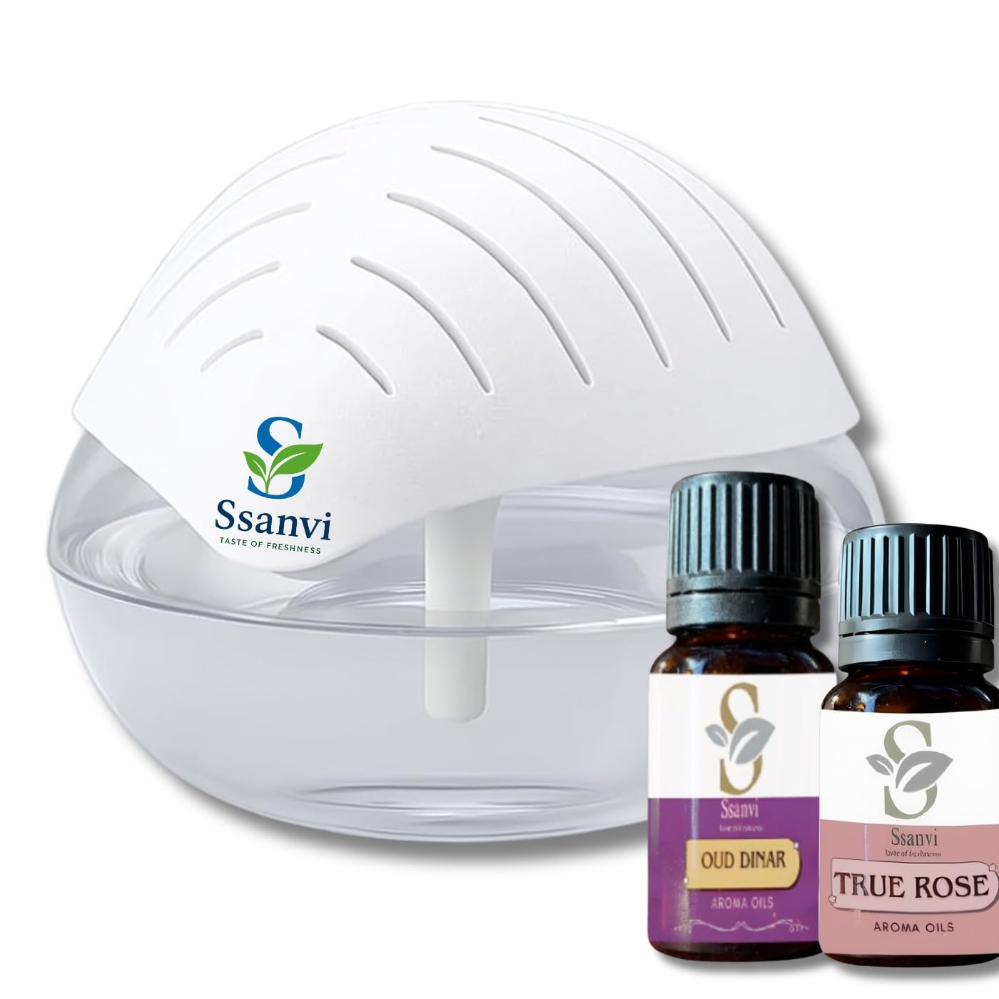 Ssanvi 3-in-1 Air Purifier, Aroma Diffuser & Humidifier – 500mL Large Tank with Free Essential Oil | Quiet Operation, Removes Dust & Odour, Spreads Fresh Aroma – Perfect for Home, Office & Car